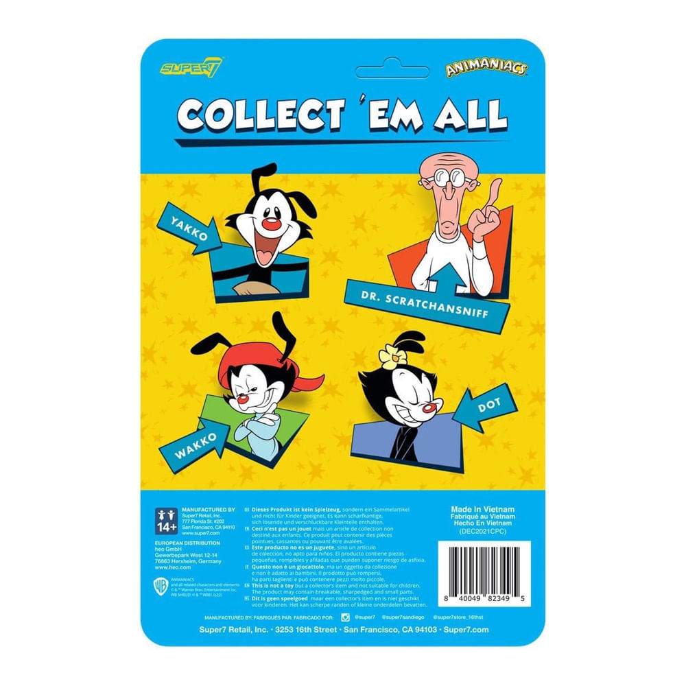 Boneco de ação Super7 Animaniacs Dr. Scratchansniff 9,5 cm em