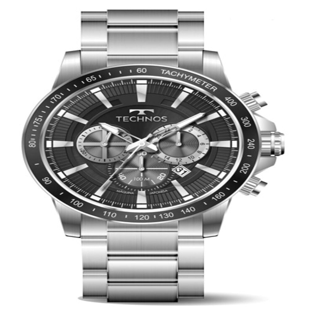 rn Relógio Technos Masculino Grandtech Prata - JS26AEX/1P em Promoção