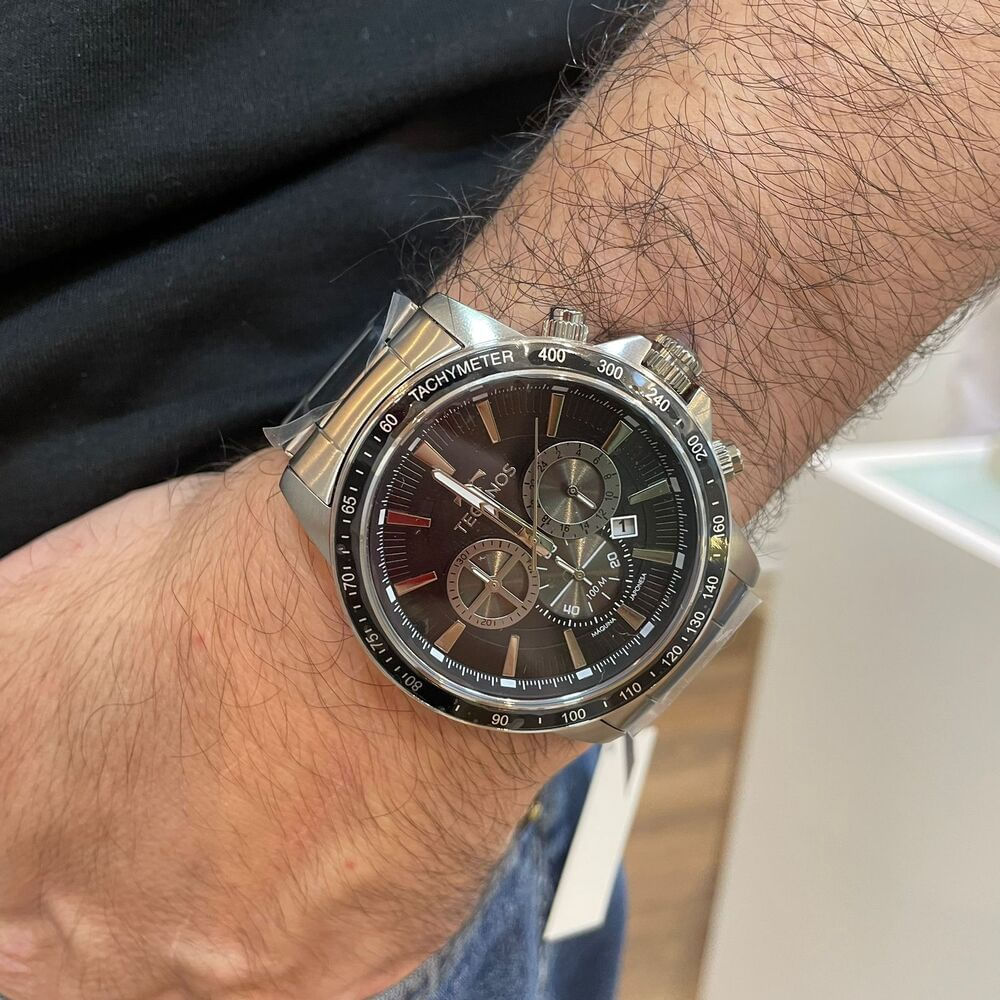 Relógio Technos Masculino Grandtech Prata - JS26AEX/1P em Promoção