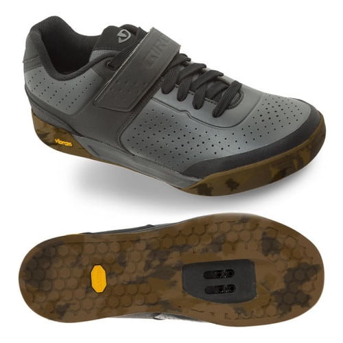 Sapatilha Giro Chamber Ii Vibram Megagrip Clip Cinza Bike em