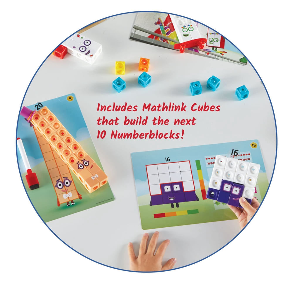 Numberblocks MathLinkキューブ 1-10 11-20 セット Learning Resources MathLink Cubes Conjunto de Atividades 11-20, 30