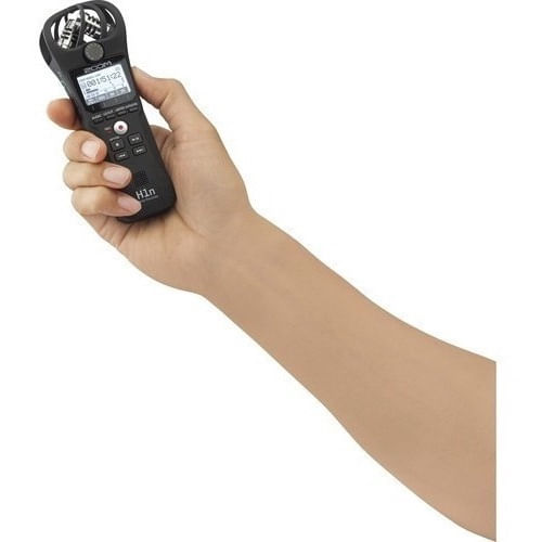 Gravador digital portátil zoom H1N com microfone x/y preto em