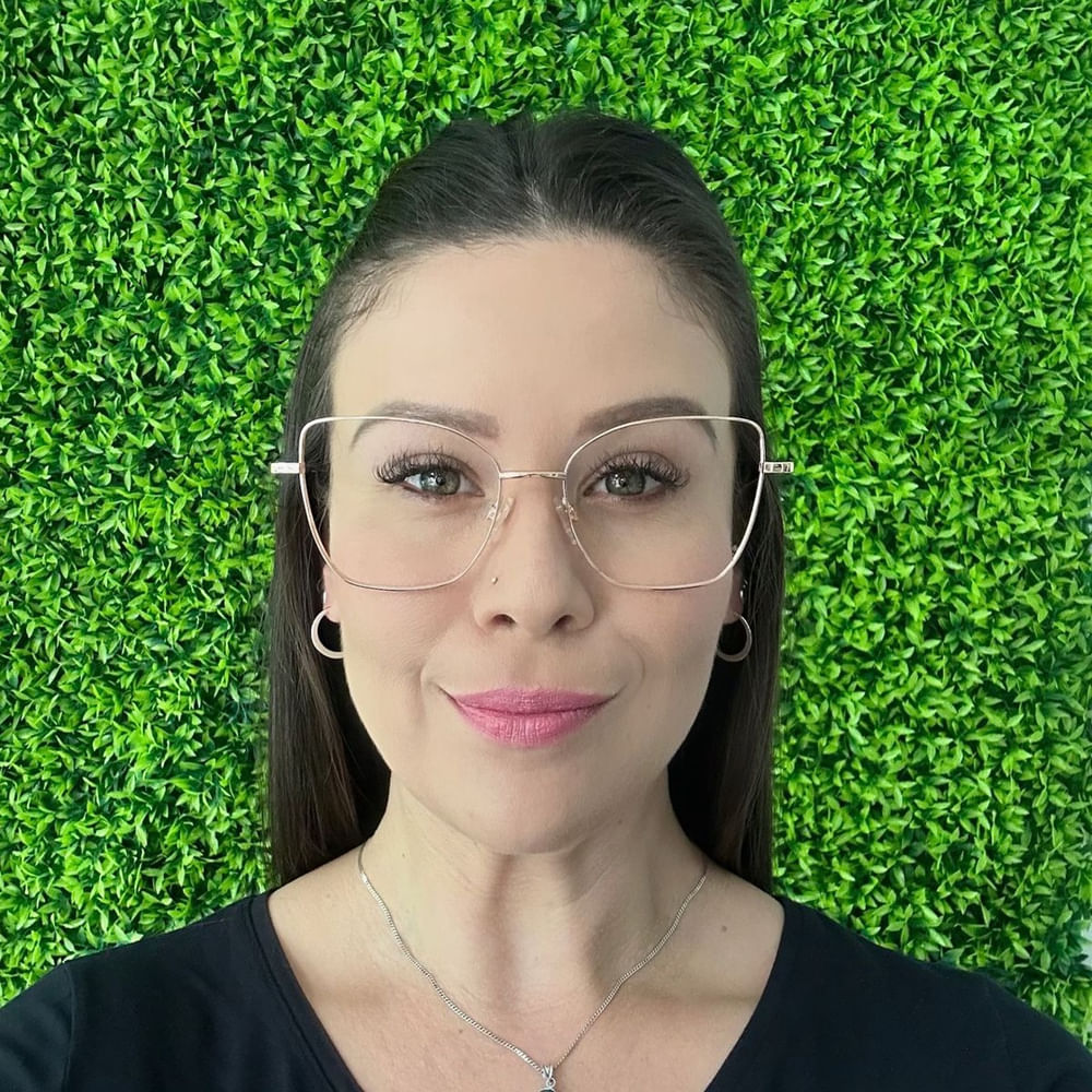 Armação De Óculos Ana Hickmann Suzi 3 Ah10047t 05a Rosé Brilho em