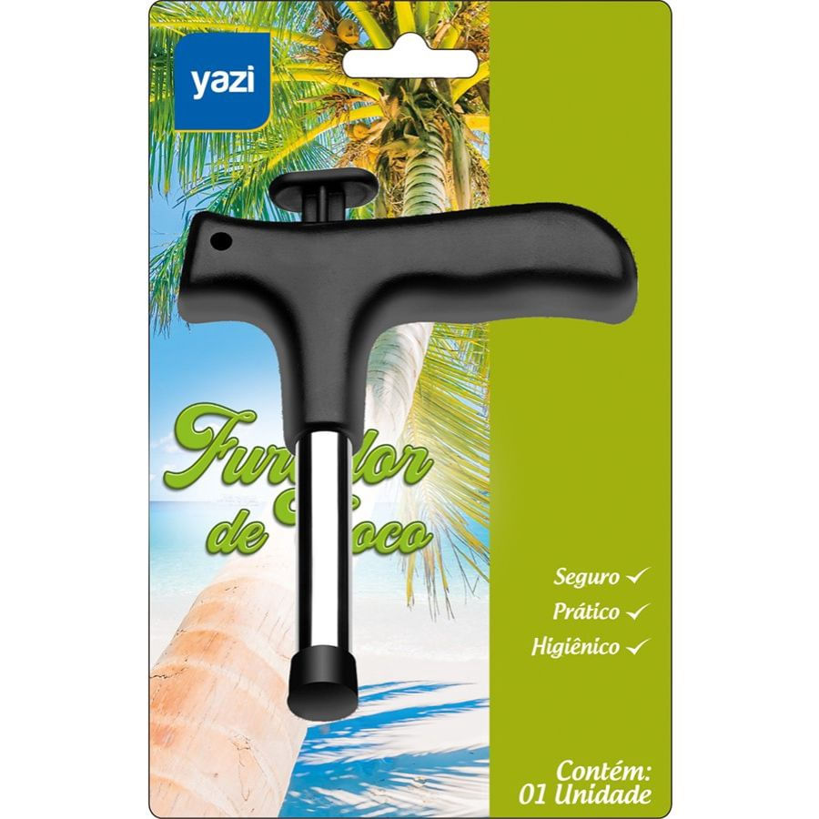 Fura Coco Furador Perfurador Manual Abridor Inox - Yazi em
