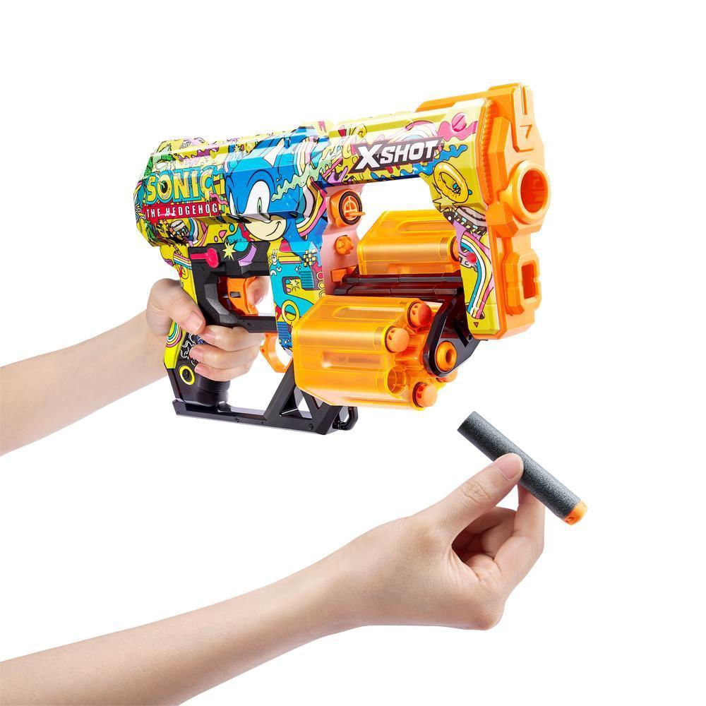 Lançador X-Shot Skin Dread Sonic Com 12 Dardos - Hyper Spike em