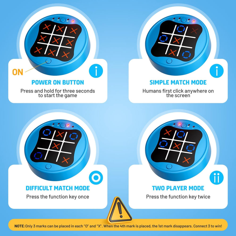 Jogo eletrônico Tic Tac Toe Huge Wave Infinite 3 em 1 em Promoção