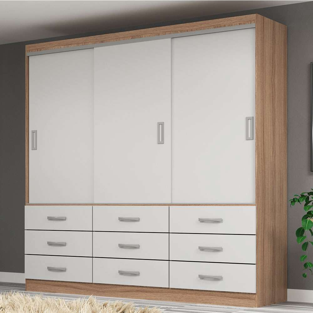 Guarda-Roupa Casal Isabela 3 pt 9 gv Off White