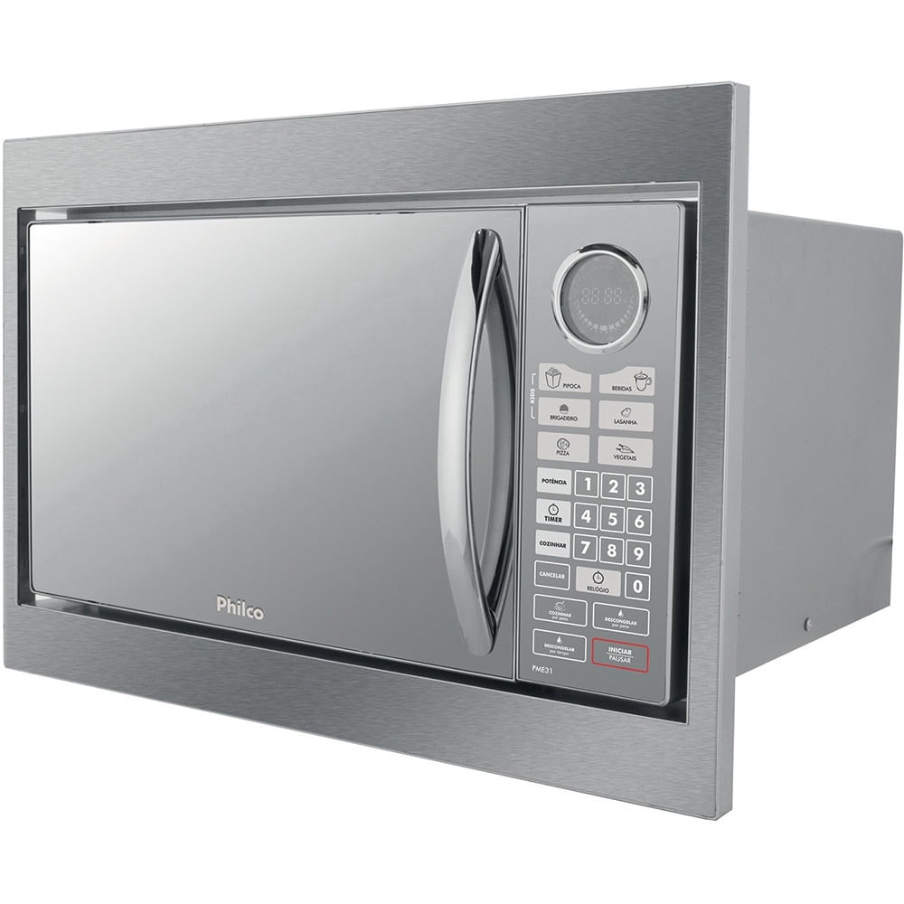 Micro-ondas 30 Litros de Embutir - Prata - Philco - Pme31bm - 110v