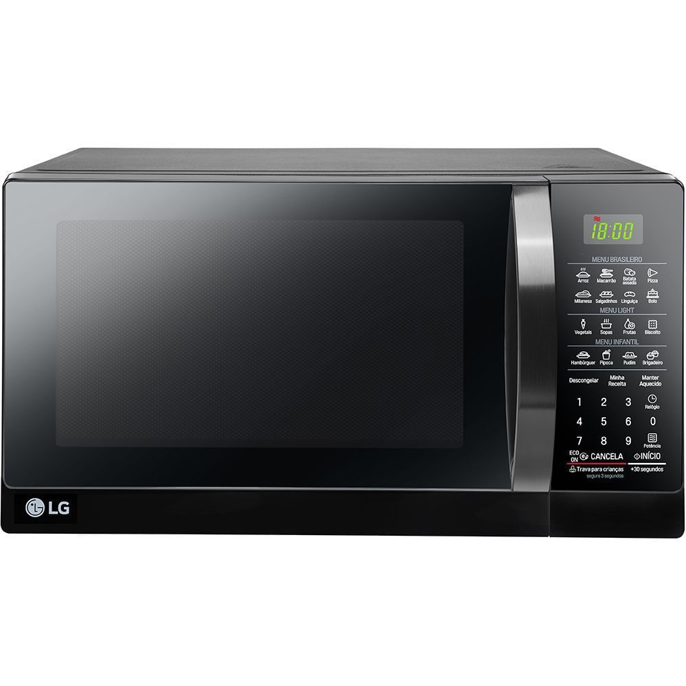 Micro-ondas LG MS3097ARA 30 litros Preto Limpa Fácil