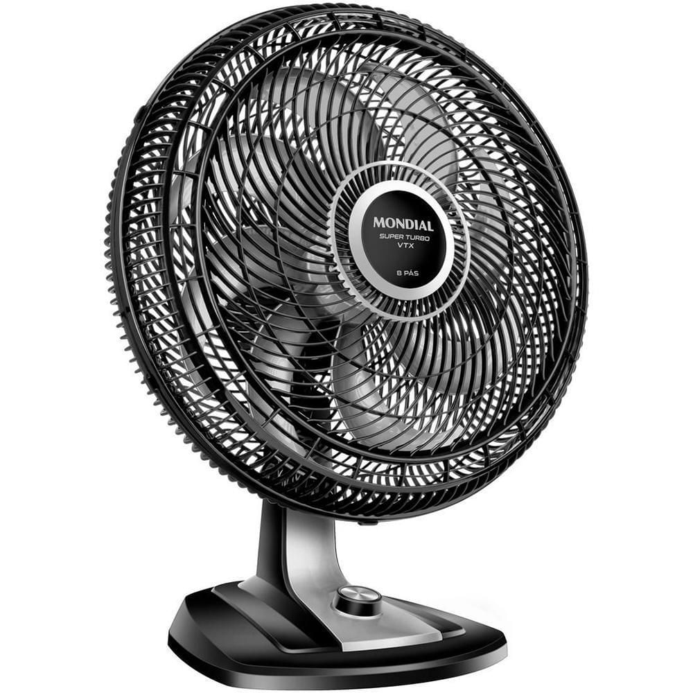 Ventilador de Mesa 8 Pás Mondial Turbo Preto 50 Cm - 110v - Vtx-50-8p