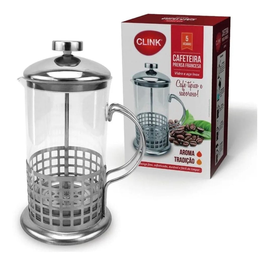 Cafeteira Francesa Clink 800ml Inox - Ck1899
