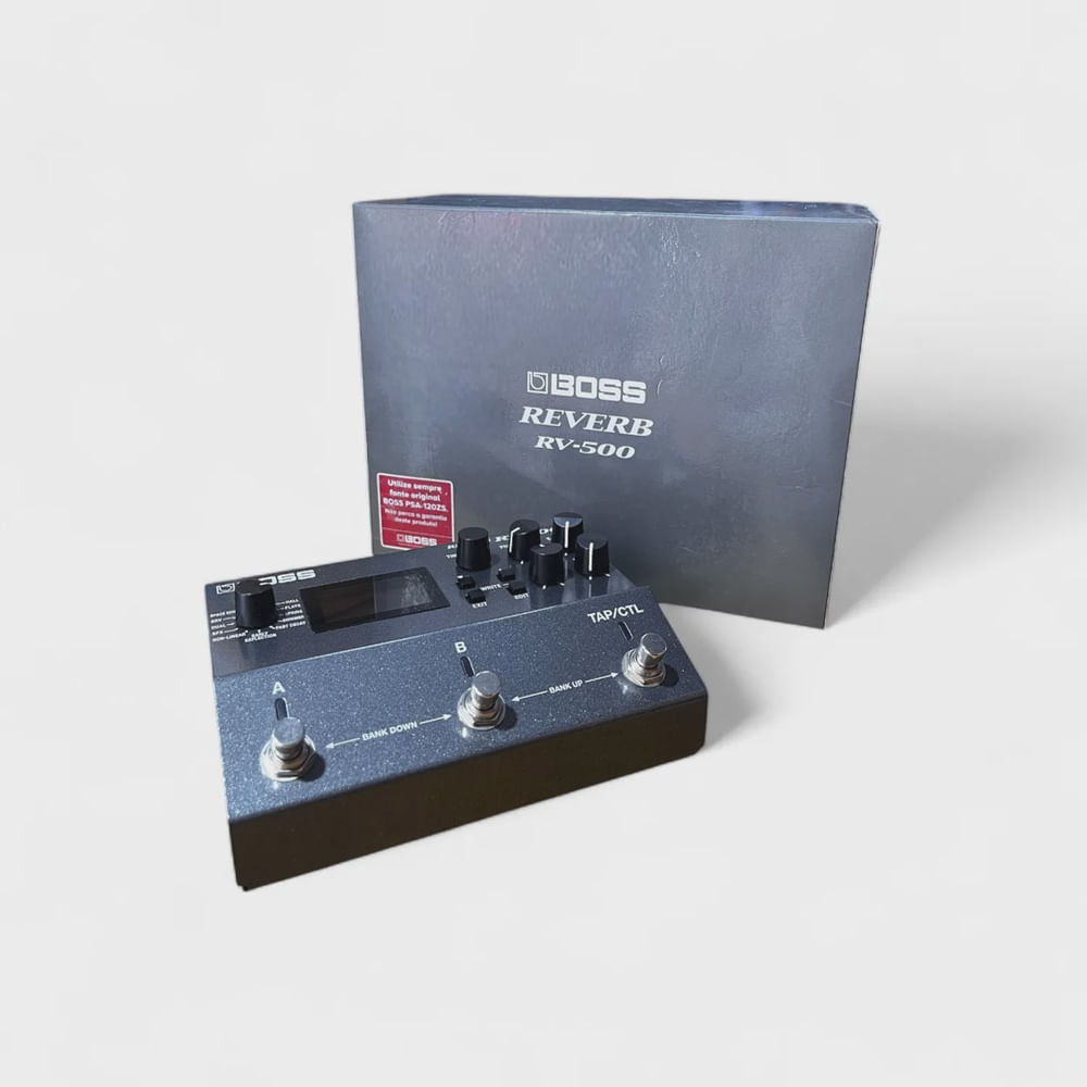 Pedal de efeito Boss RV-500 Reverb preto em Promoção | Ofertas na