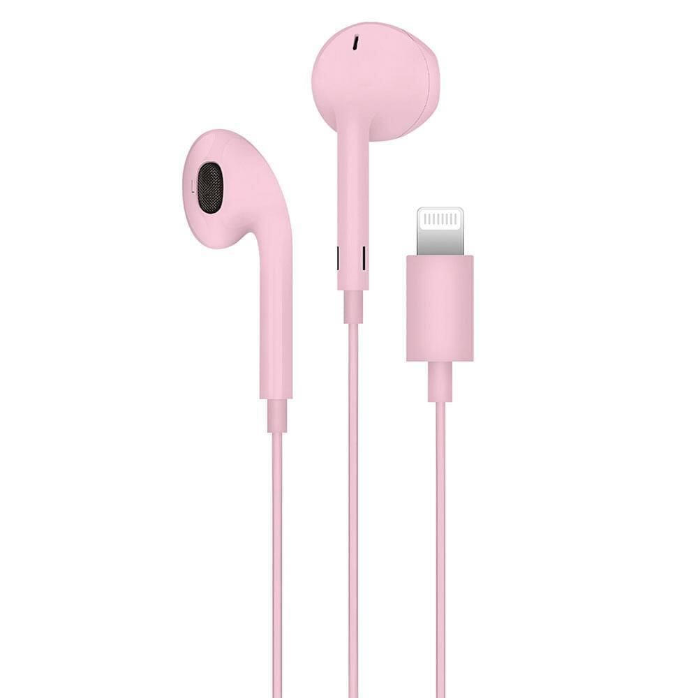 Fone de ouvido com microfone conexão lightning Rosa R81 Loop Way