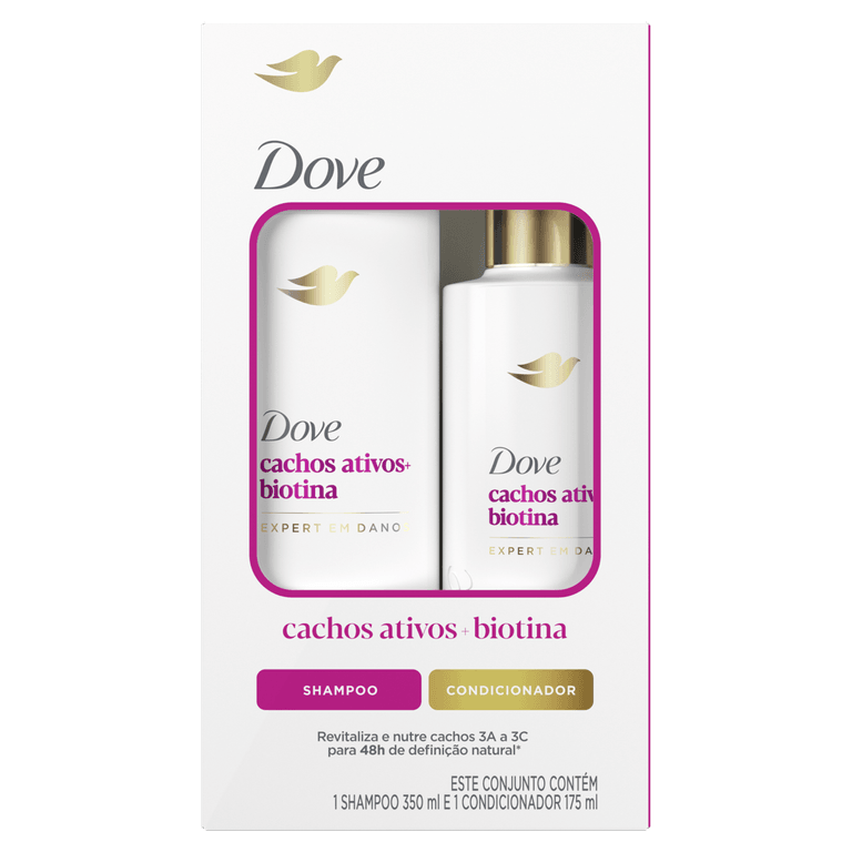 Dove Kit Shampoo e Condicionador Cachos Nutrição e Definição 350ml