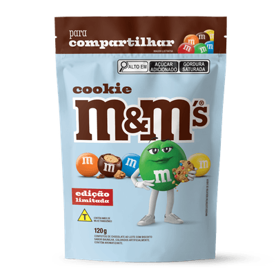 M&M Cookie Chocolate ao Leite Pouch 120g Edição Limitada