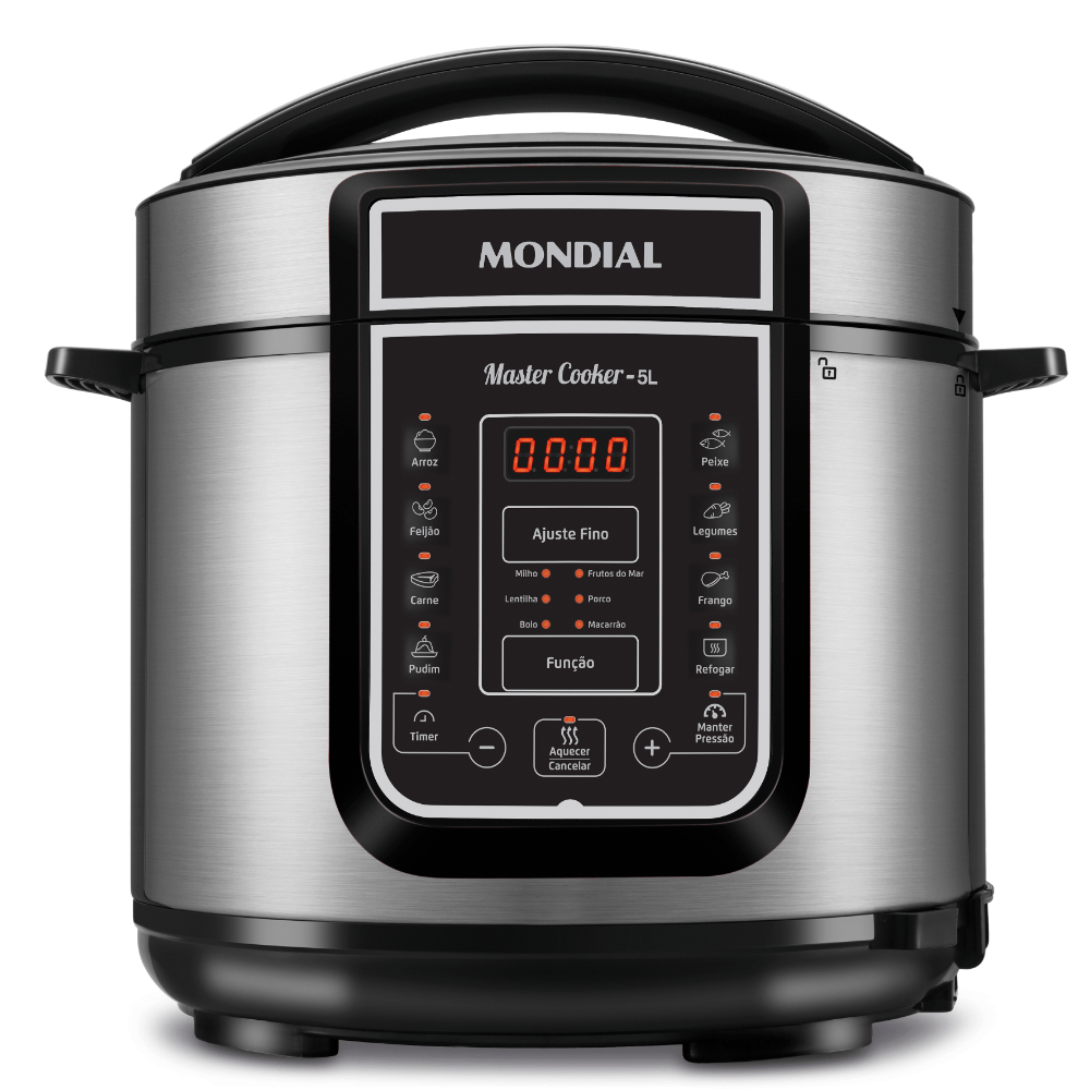 Panela Elétrica de Pressão Mondial Master Cooker Cinza e Preto 220v Pe-38