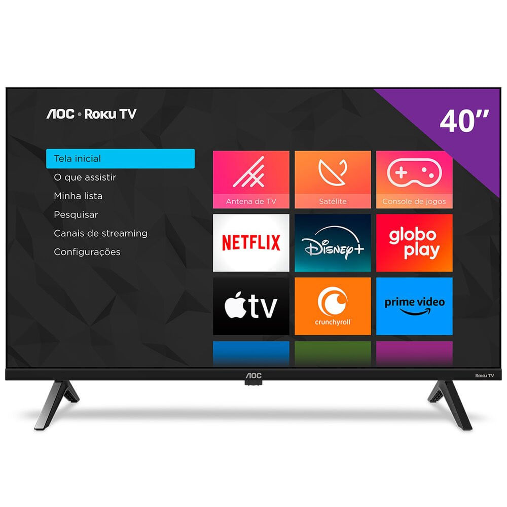 Smart TV AOC 40 Polegadas Full HD Roku TV 40S5045/78G