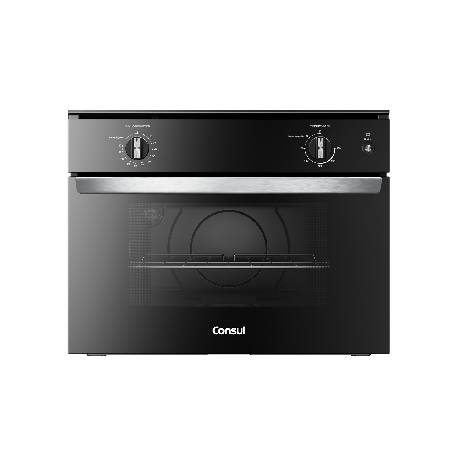 Forno de Embutir Elétrico 47 Litros Consul Preto com Timer e Função Gratinar COB47BE | Americanas