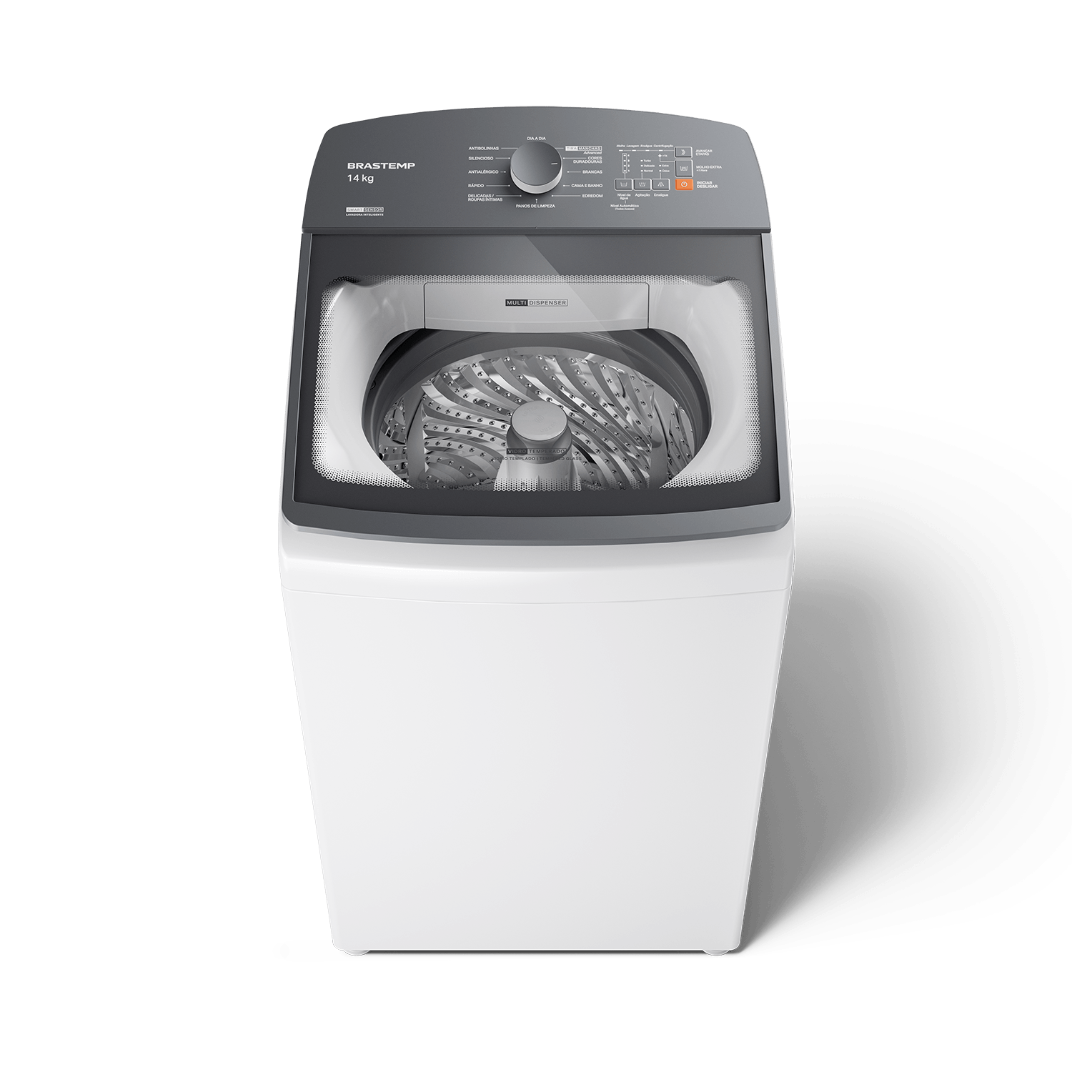 Lavadora de Roupa 14 Kg Branco Smart Brastemp - 110v - Bwf14abana
