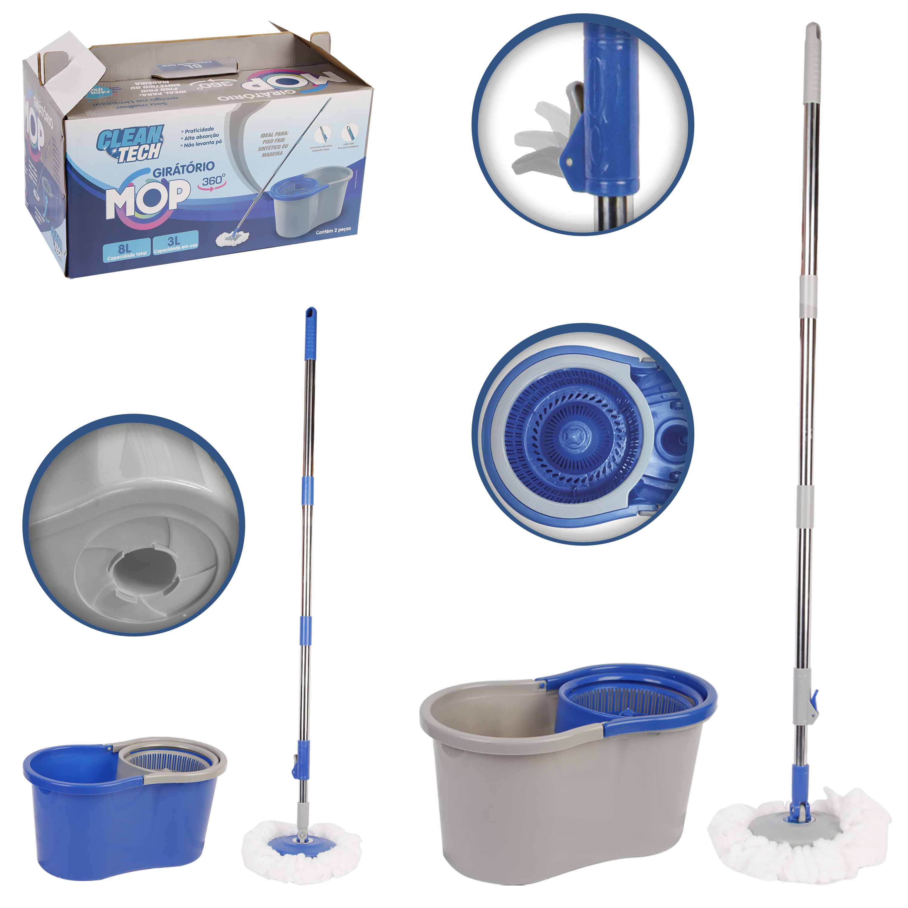 MOP GIRATRIO 8L CLEAN TECH