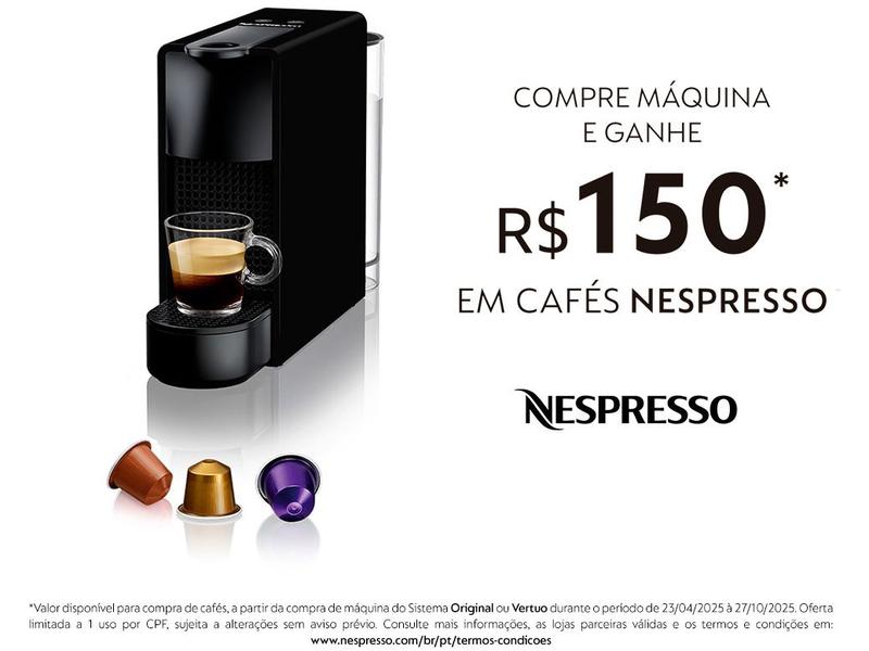 Cafeteira Nespresso Essenza Mini Preta