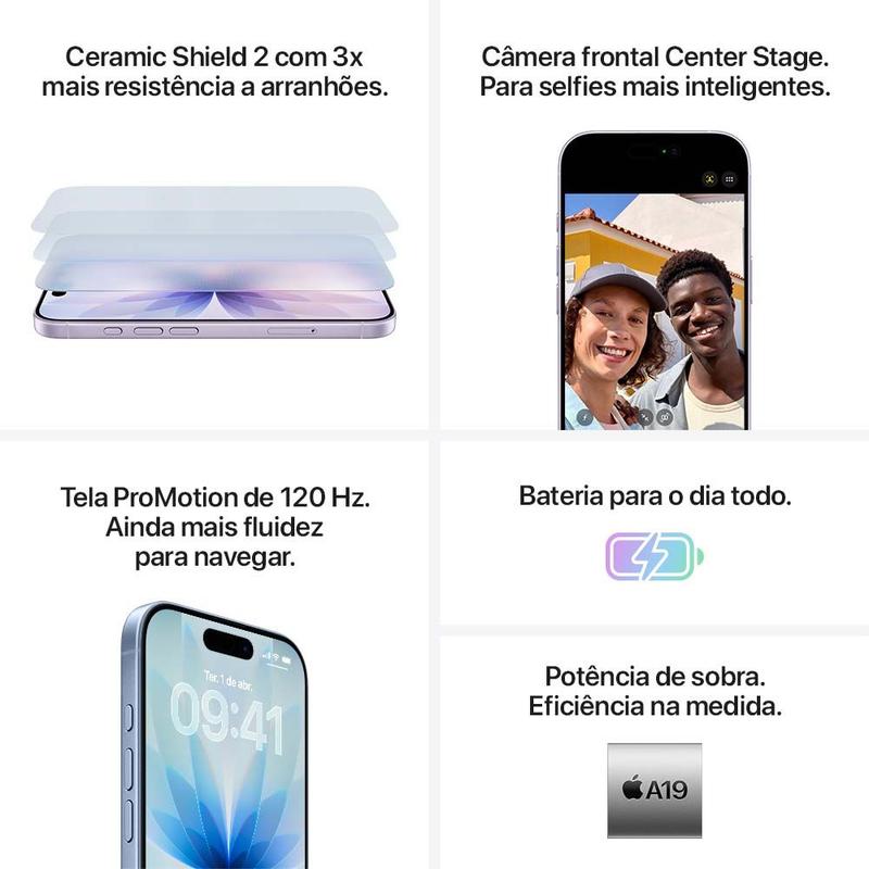 Apple iPhone 17 256GB Branco 6,3