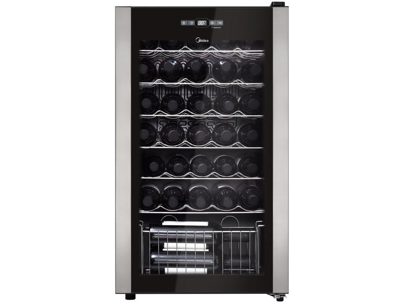 Adega Midea Preto - 34 Garrafas - 220v - Wbb342