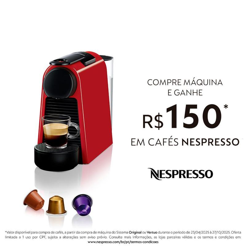 Cafeteira Nespresso Essenza Mini Vermelha
