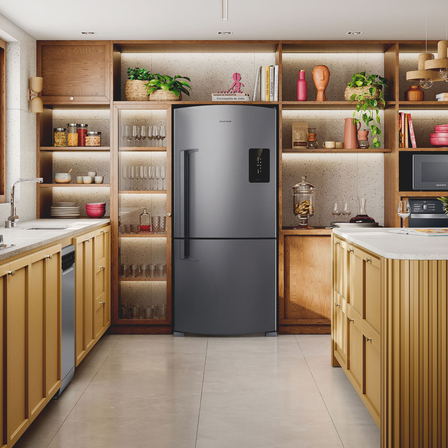 Geladeira Brastemp Frost Free Inverse 591 Litros Inox - BRE85MK
