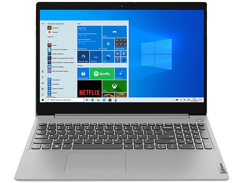 Notebook - Lenovo 82bs0006br I3-10110u 2.10ghz 4gb 256gb Ssd Intel Hd Graphics Windows 10 Home Ideapad 3i 15,6