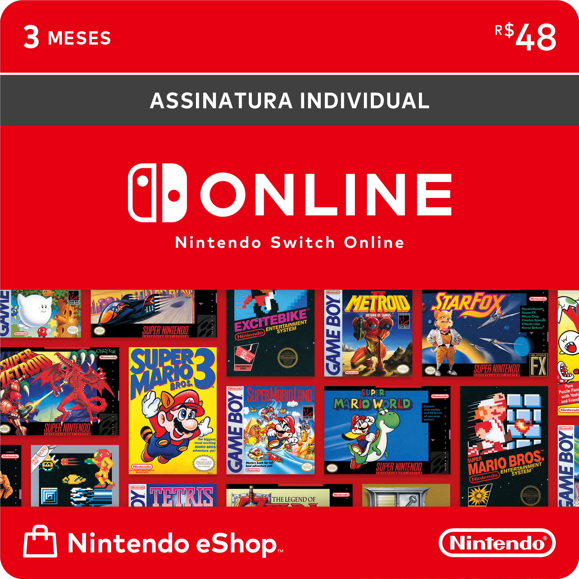 Gift Card Nintendo Switch Online 3M
