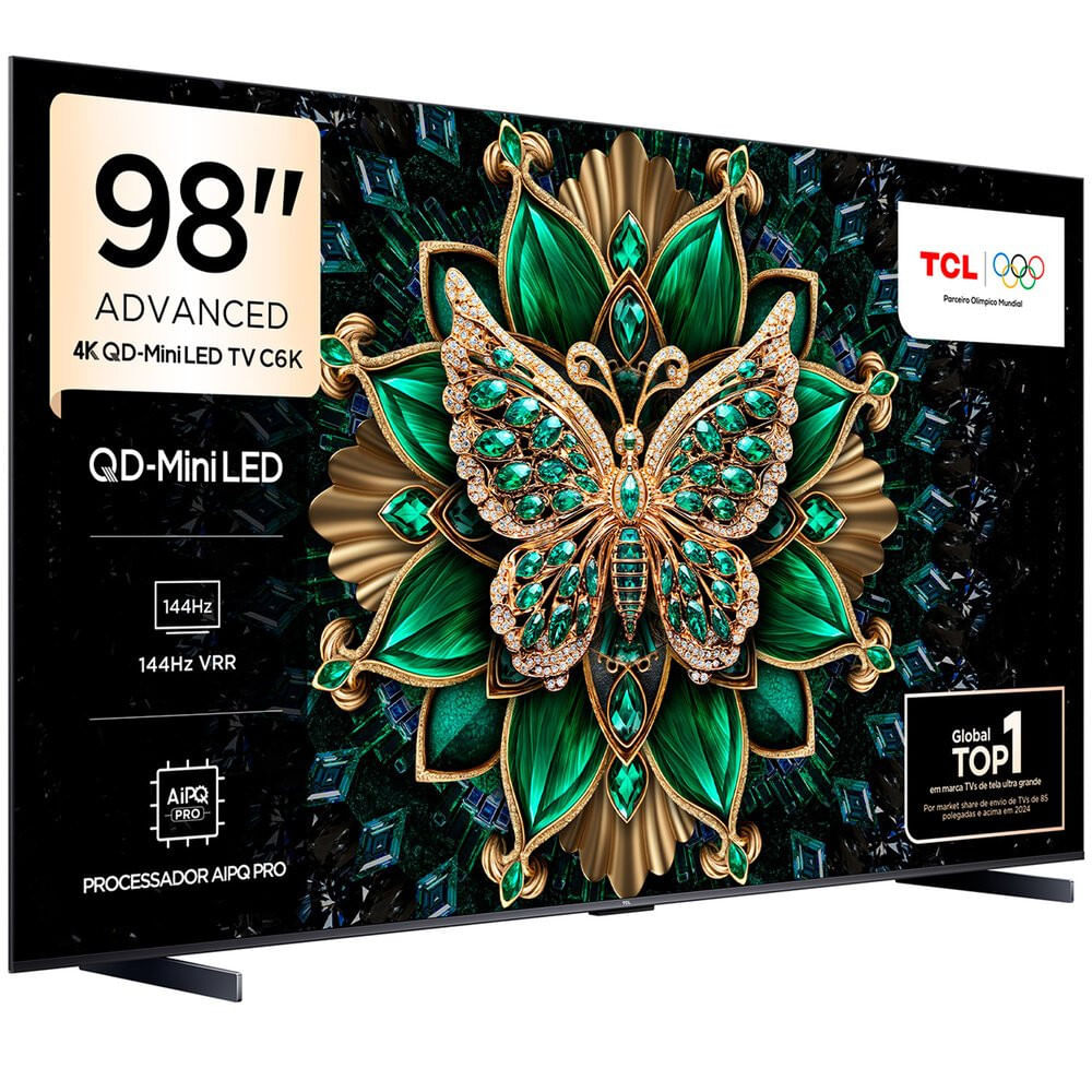 Smart TV 98 Polegadas Google TV Mini LED 4K 98C6K TCL