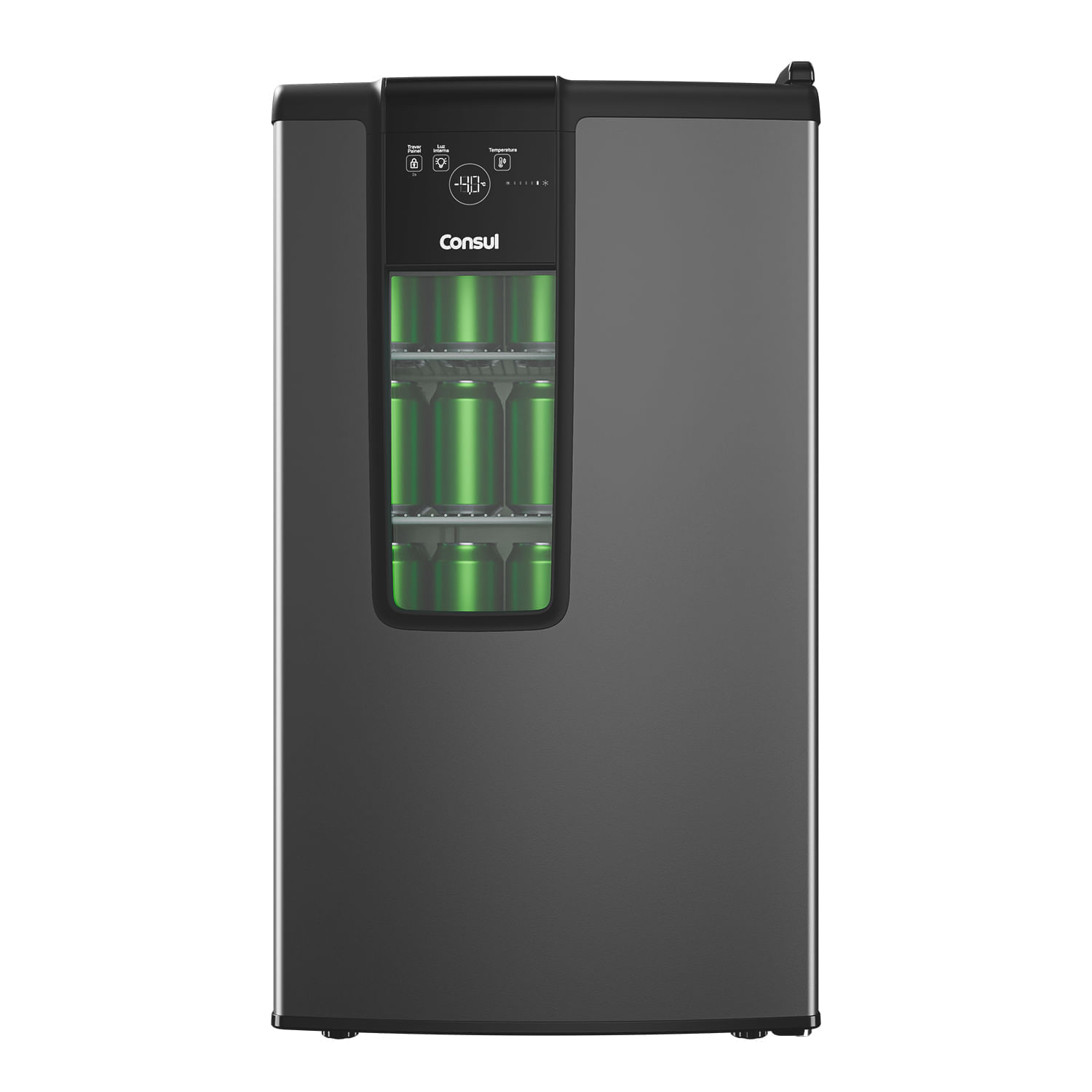 Geladeira/refrigerador 82 Litros 1 Porta Titanium - Consul - 220v - Czd12mtbna