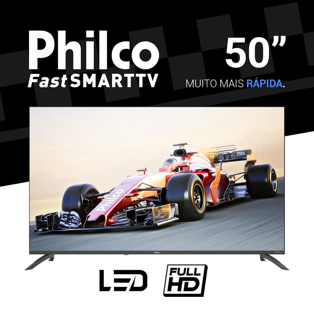 Smart TV 50 Polegadas Philco 4K UHD P50EAA Google TV Dolby Audio ...