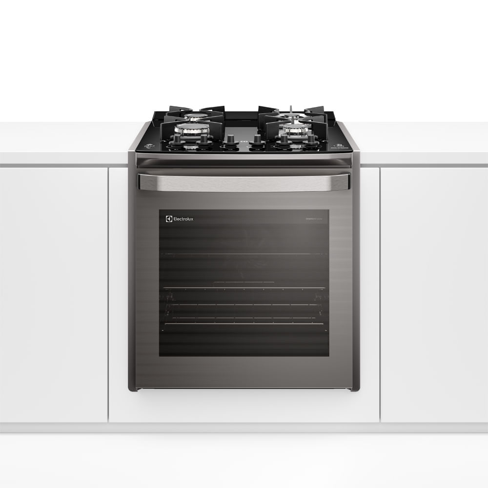 Fogão 4 Bocas de Embutir Electrolux Experience Perfectcook360 Cinza Mesa em Vidro - 110v - Fe4eg