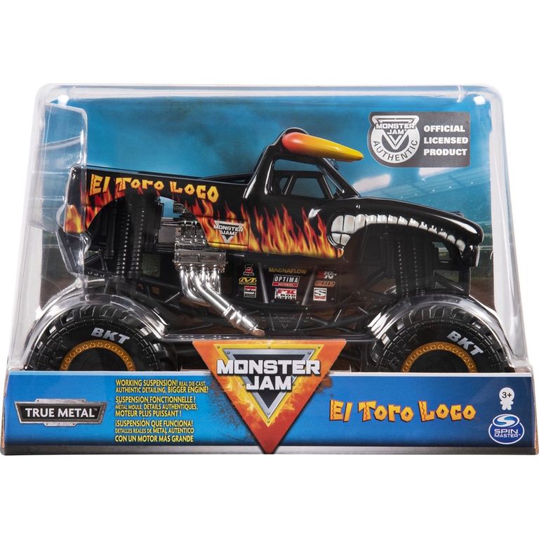 Monster Truck Monster Jam El Toro Loco em escala 1:24 em Promoção