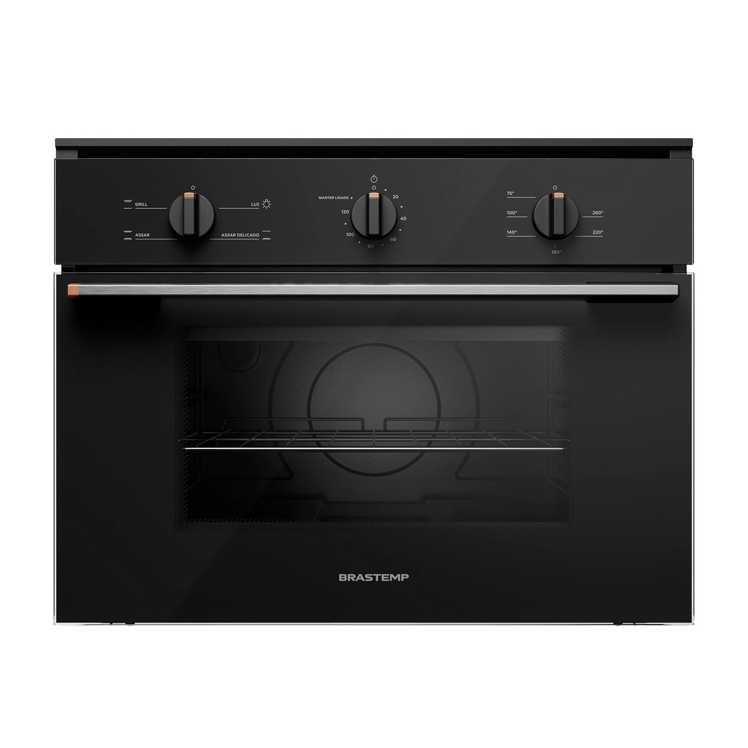 Forno 47l de Embutir Brastemp Preto - Elétrico - 3 Modos de Preparo - 110v - Bob47aeana