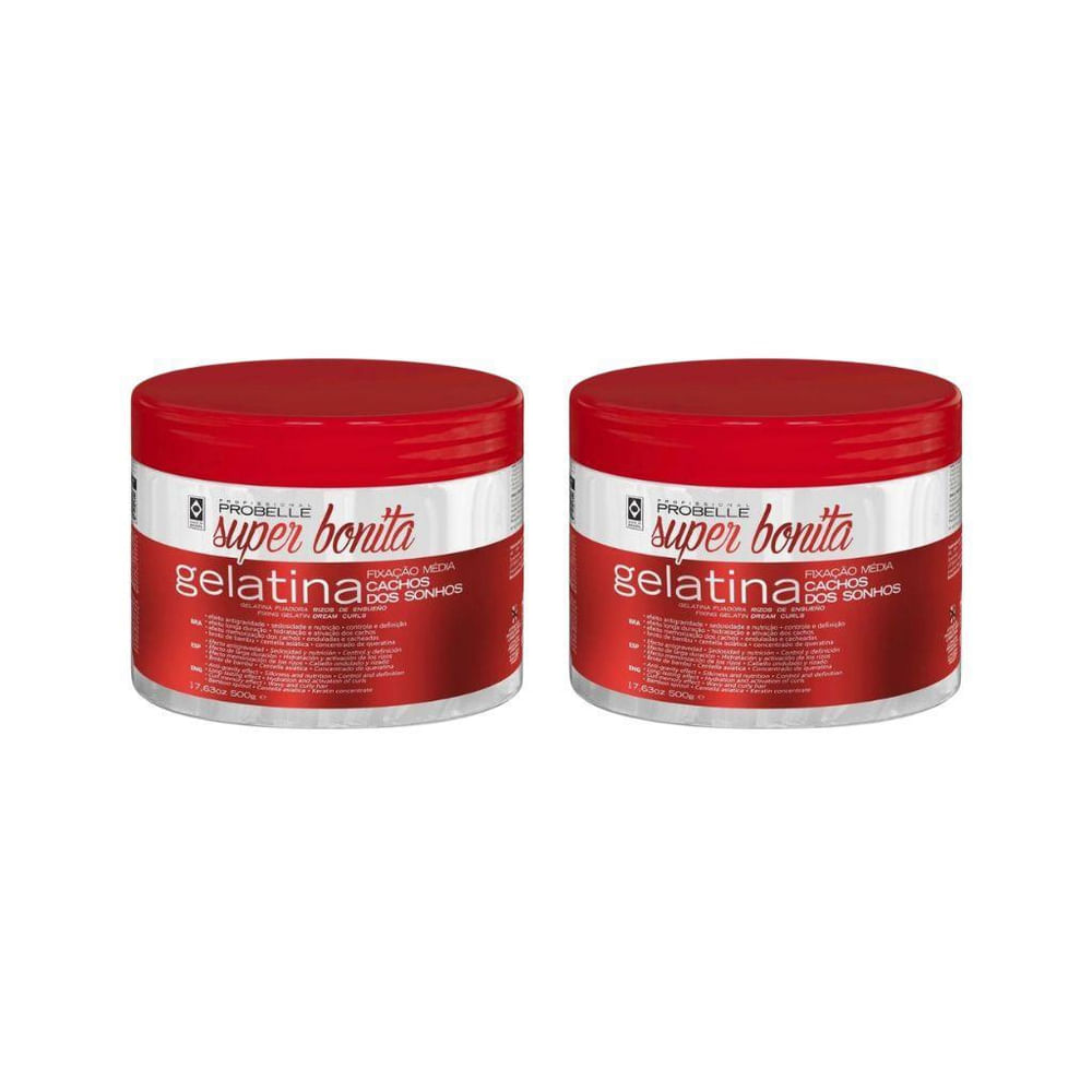 Gelatina Capilar Probelle Super Bonita 500G Cacho Sonhos 2Un