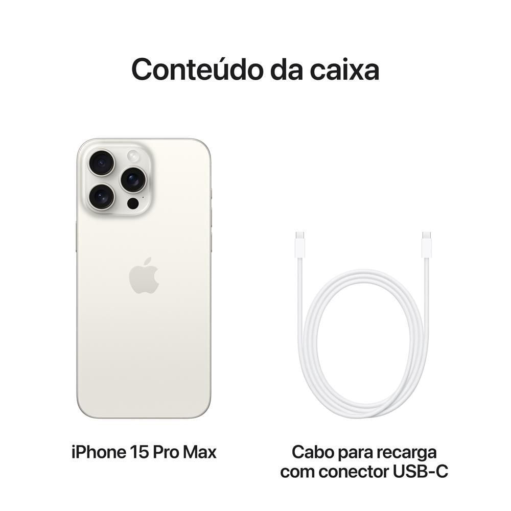 Apple iPhone 15 Pro Max de 256GB - Titânio Branco em Promoção