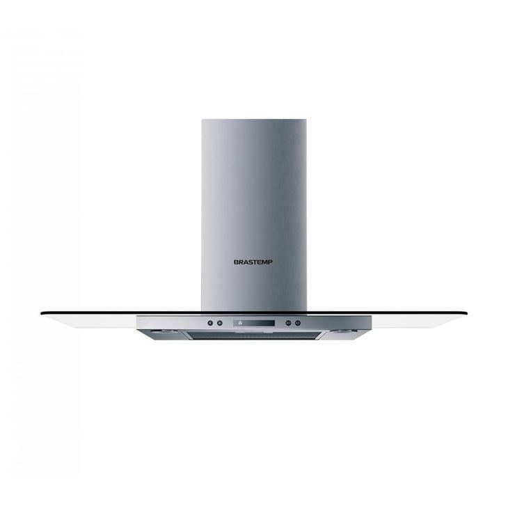 Coifa de Parede Brastemp 90 Cm Inox - 220v - Com Vidro - Bap90arbna