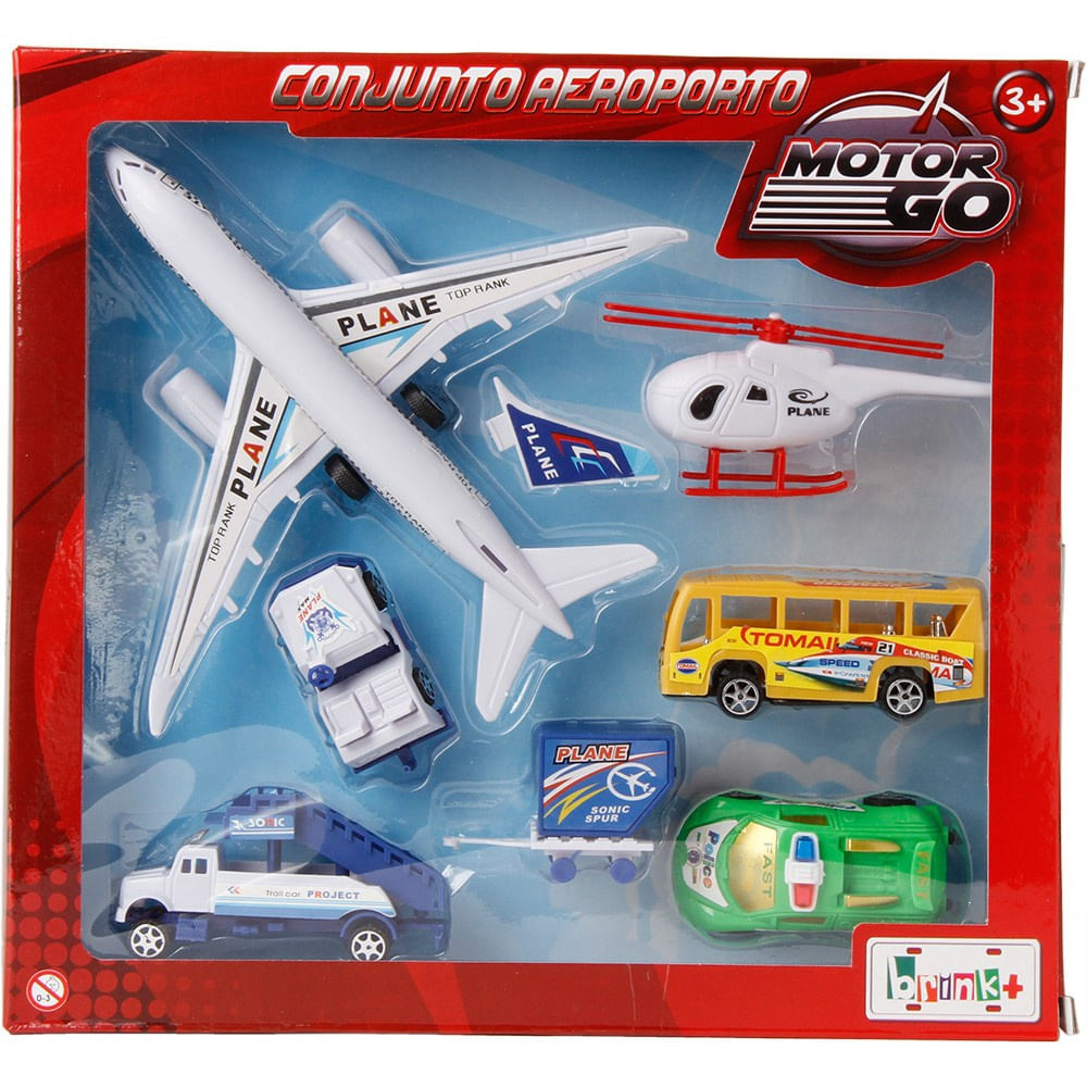 Encontraproduto.com.br - Kit Aeroporto com Acessórios cx Motor Go (Sortido) - brink +