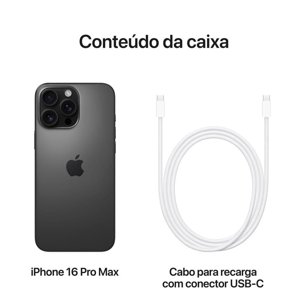 Apple iPhone 16 Pro Max 512GB Titânio preto em Promoção | Ofertas