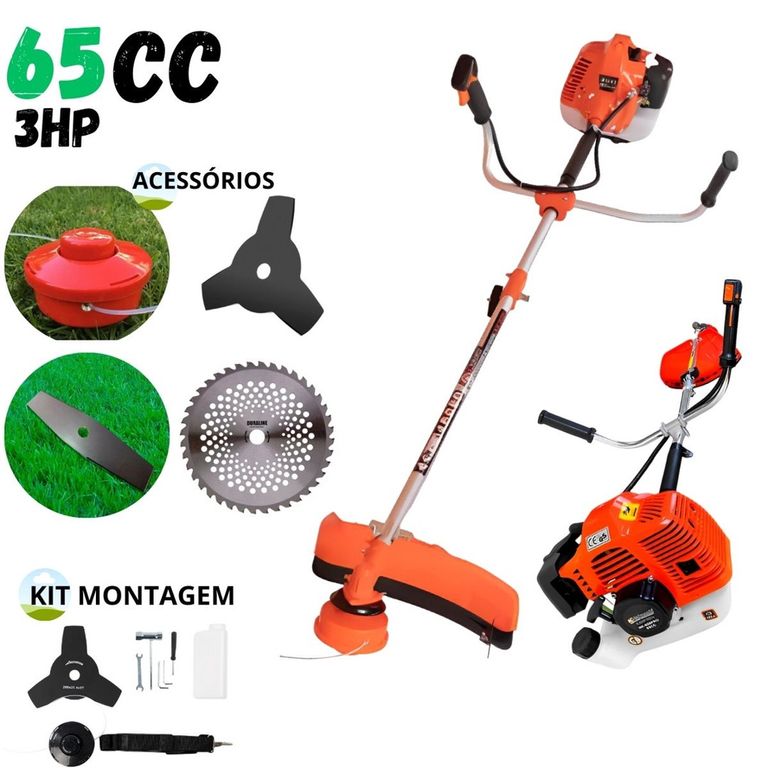 Roçadeira 4x1 Profissional Gasolina Nakasaki Japan 65cc 3hp em