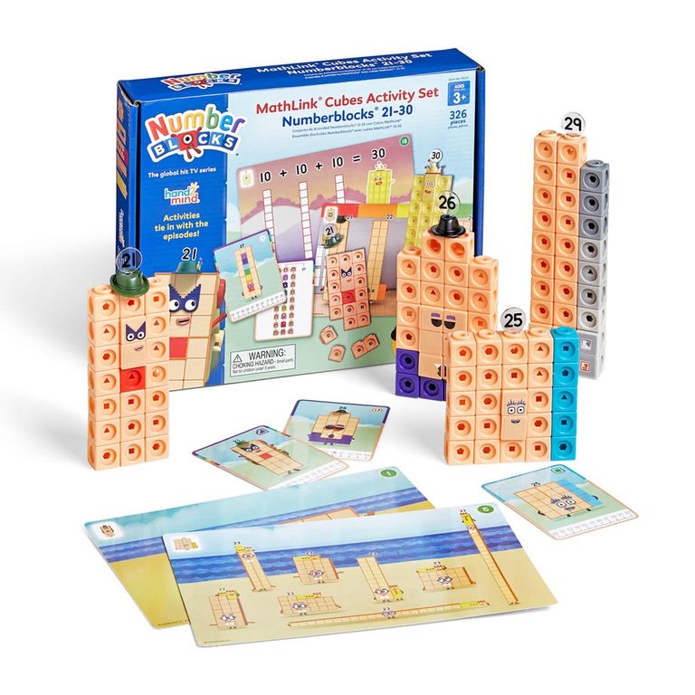 Conjunto de Atividades Hand2mind MathLink Cubes Numberblocks 21-30