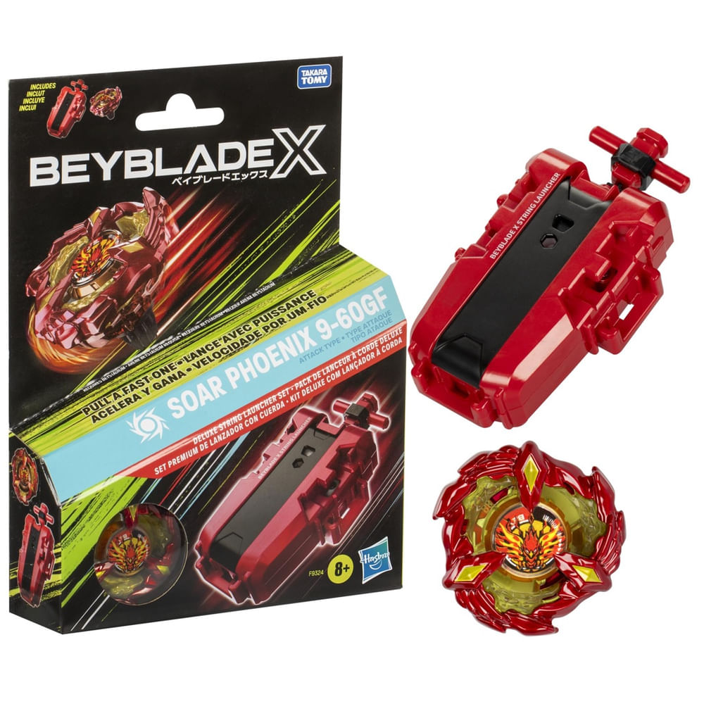 Brinquedo Beyblade beyblade X Soar Phoenix 9-60GF com lançador de