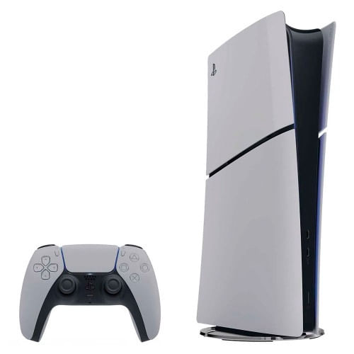 Imagem do produto Console PS5 Slim 1TB Digital Edition + 2 Jogos – Branco em Americanas