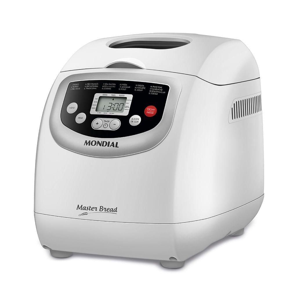 Panificadora Mondial Master Bread Branco 1000g 19 Ciclos - 220v Npf54