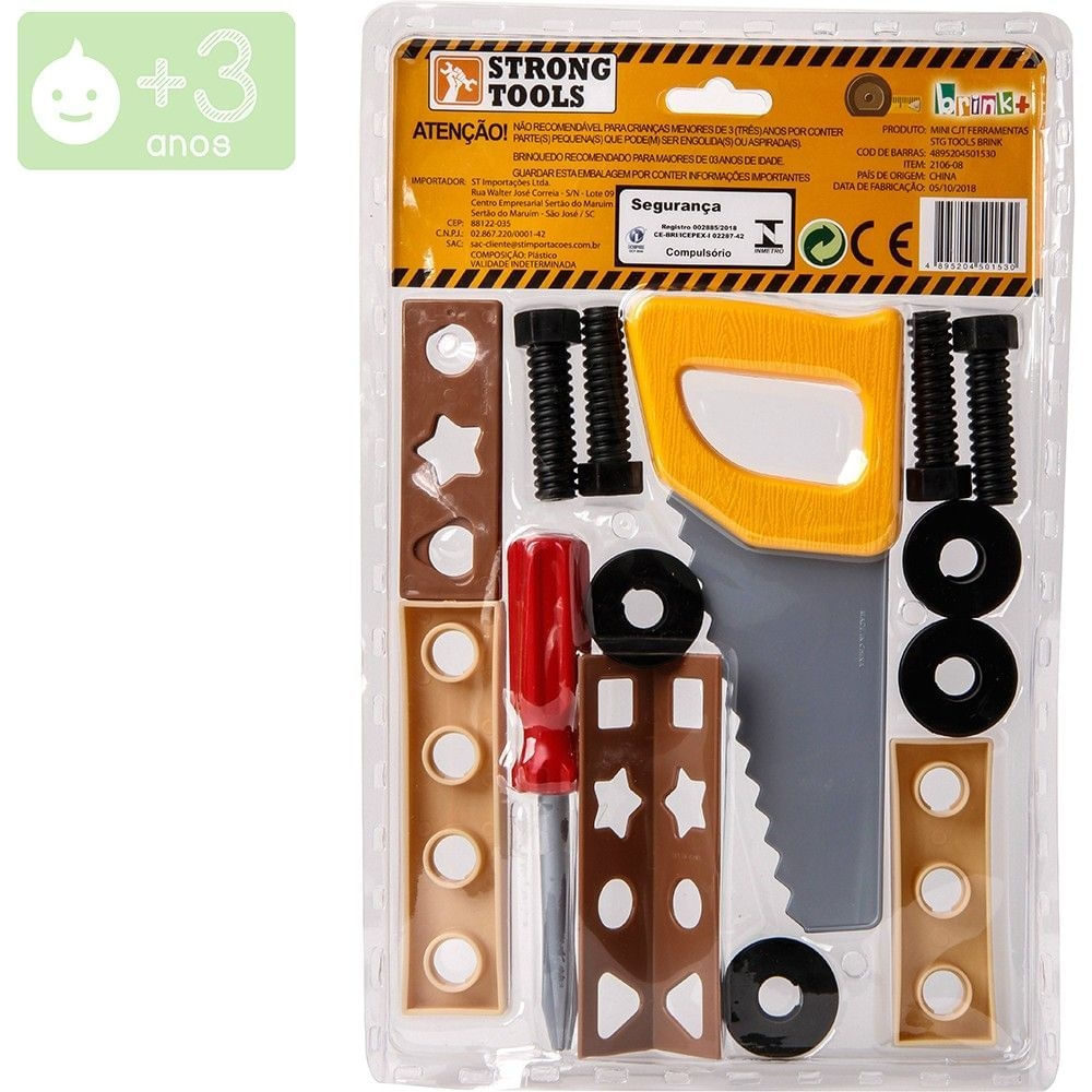 Mini Conjunto Ferramentas STG Tools Sortido - brink+ em Promoção