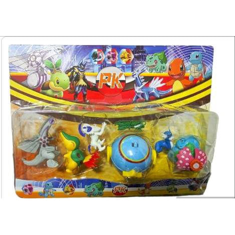 Kit Cartela Com 6 Itens Pokémon Go Plus Pikachu Lugia Poké-bola