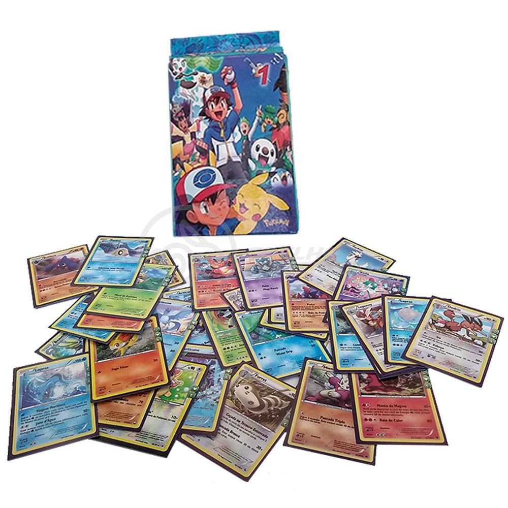 Cartas Batalha Jogo Combate Rank Pokemon go Moedas Cartas Infantil 50 Cards